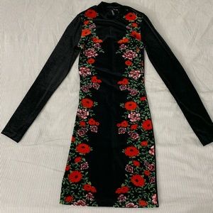 Velvet flower dress
